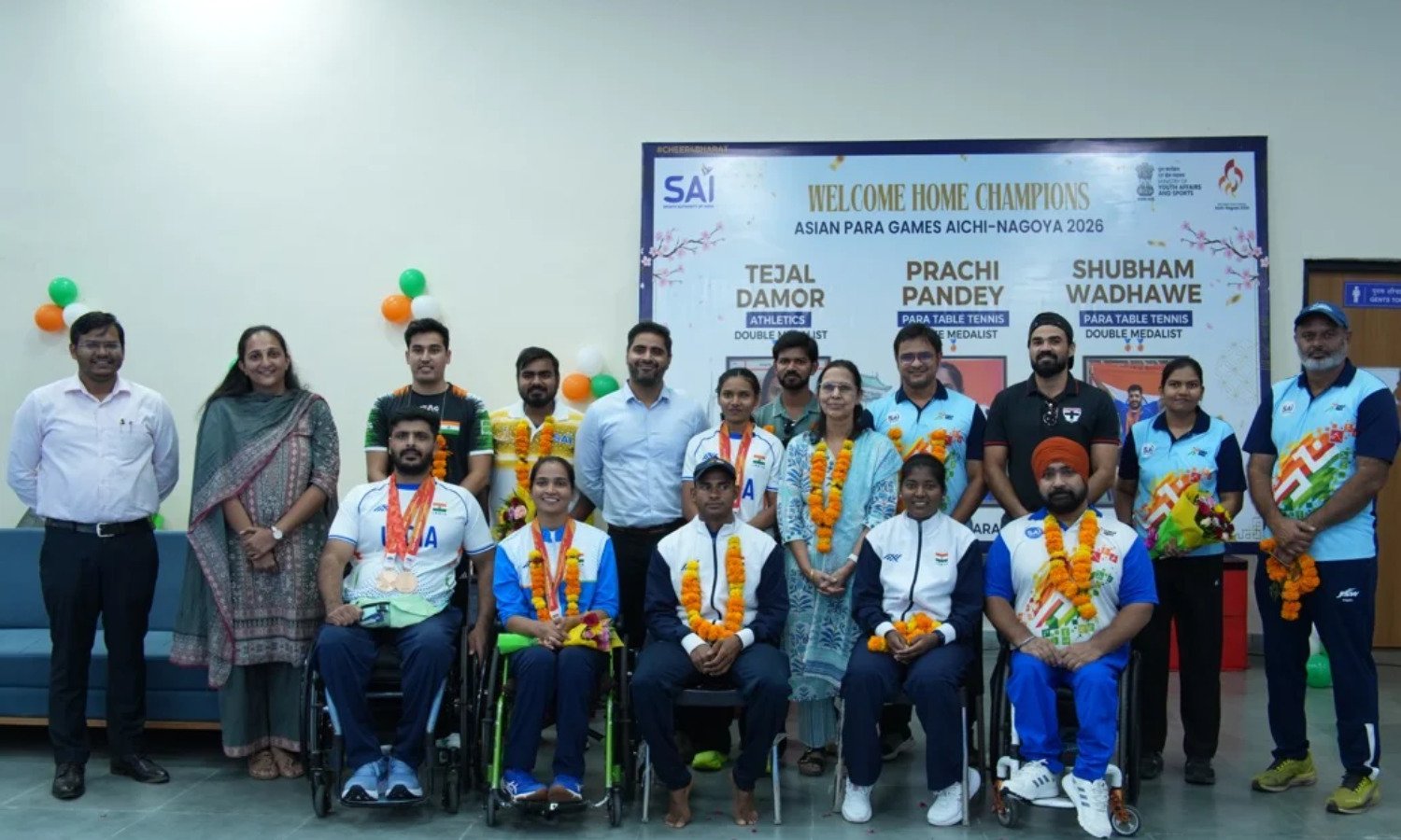 SAI Gandhinagar felicitates Asian Para Games medallists and coaches